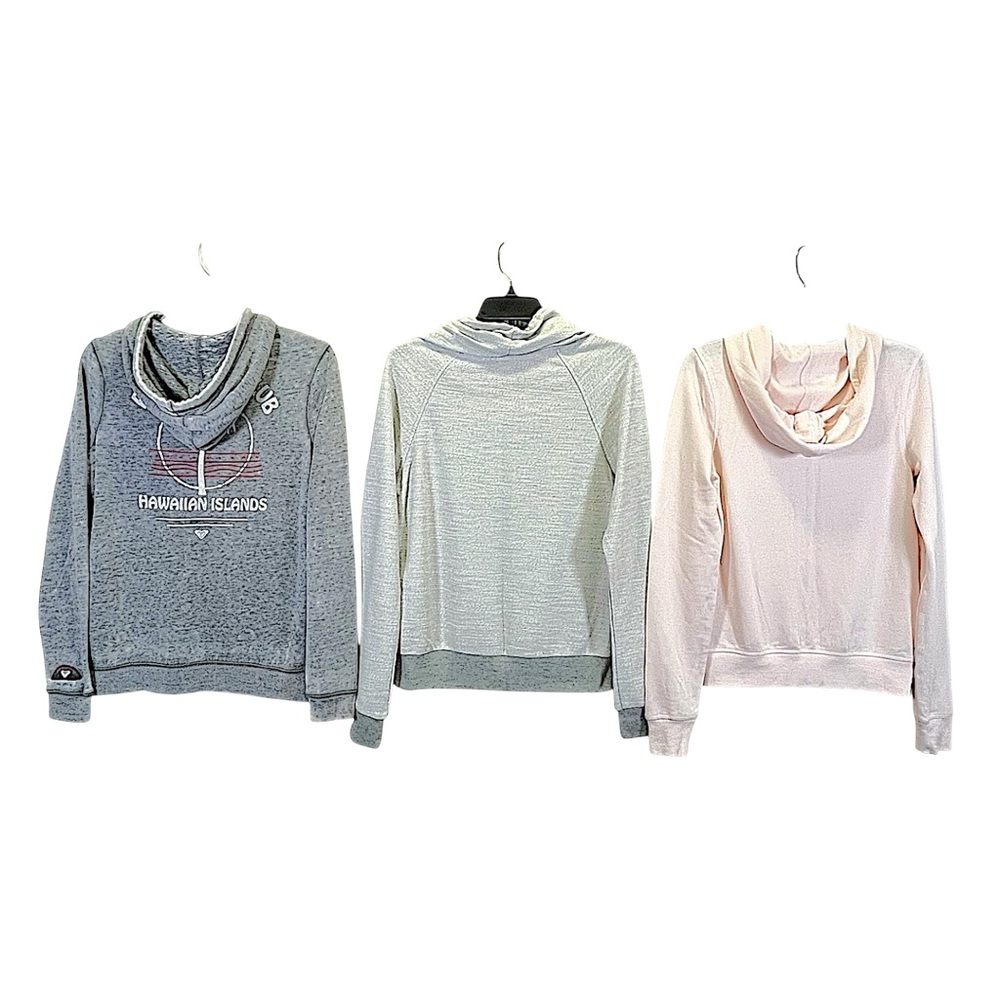 Set of Three Roxy Hoodies in Gray and Pink - Picture 2 of 4
